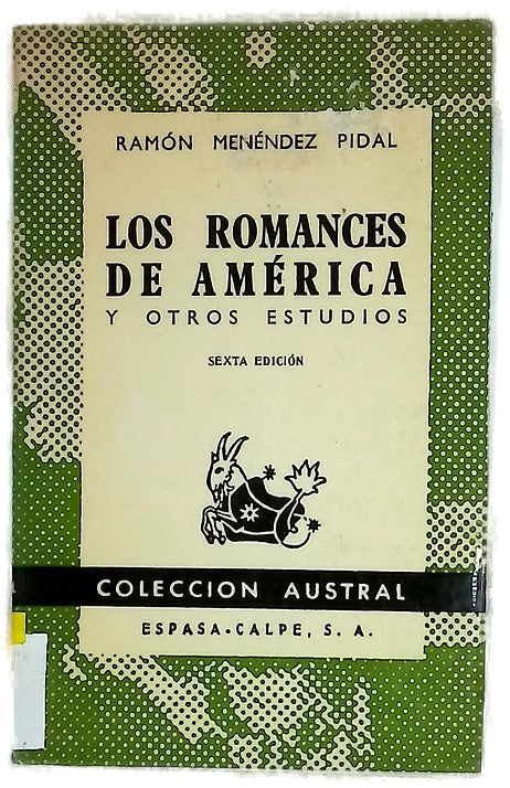 Los romances de América y otros estudios