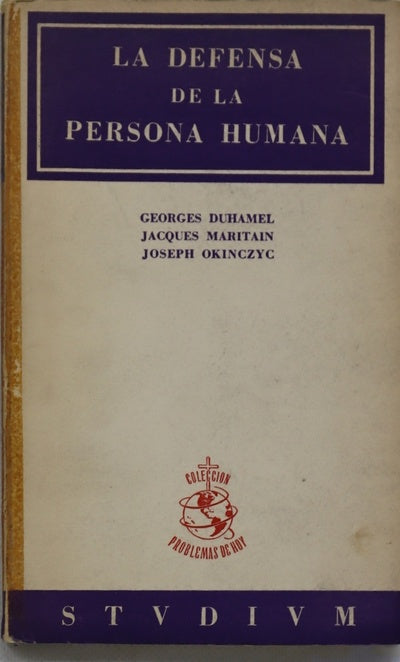 La defensa de la persona humana