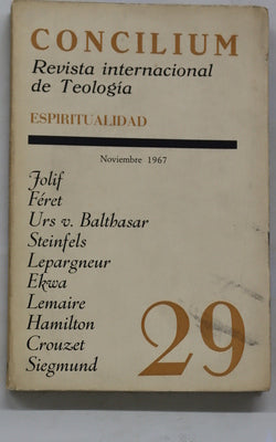 Concilium revista internacional de teología (v. XXIX)