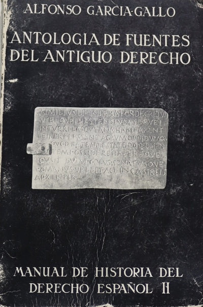 Manual de historia del Derecho español (v. II)