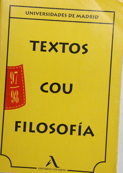 Textos COU filosofía