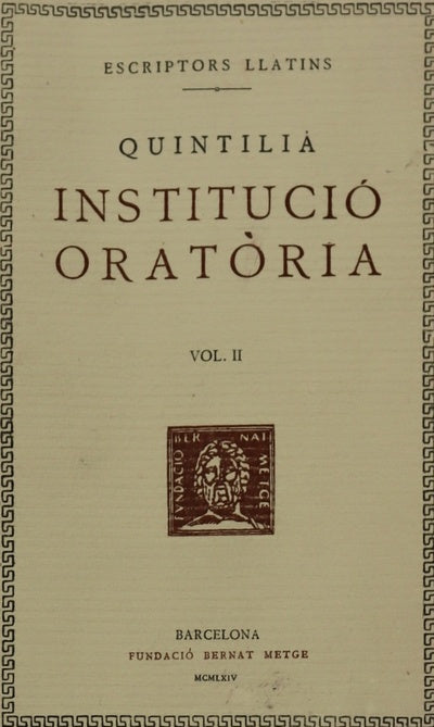 Institució Oratoria (v. II)