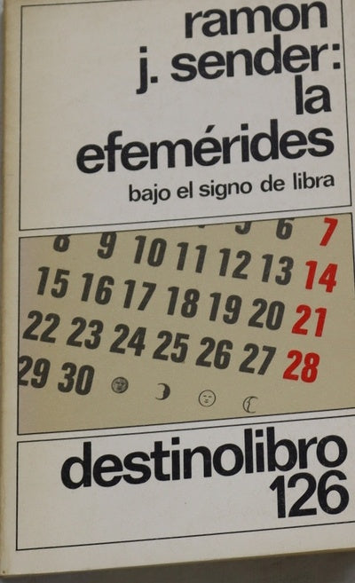 La efemérides (bajo el signo de libra)