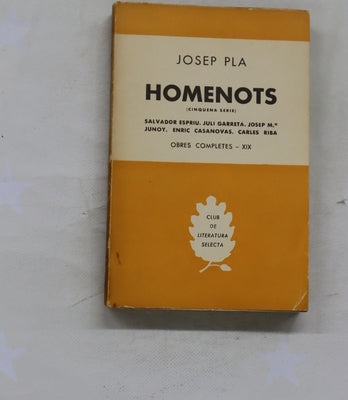 Homenots. Obres completes XIX