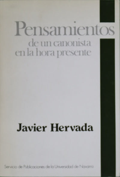 Pensamientos de un canonista en la hora presente