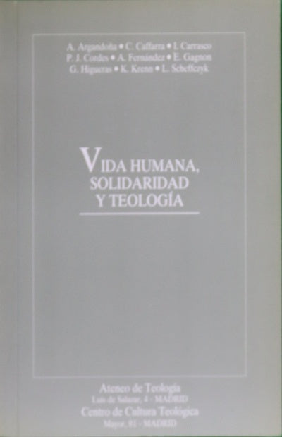 Vida humana, solidaridad y teología