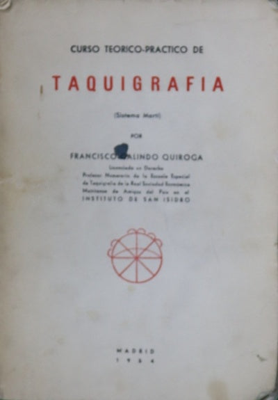 Curso teorico-práctico de taquigrafía [Sistema Martí]