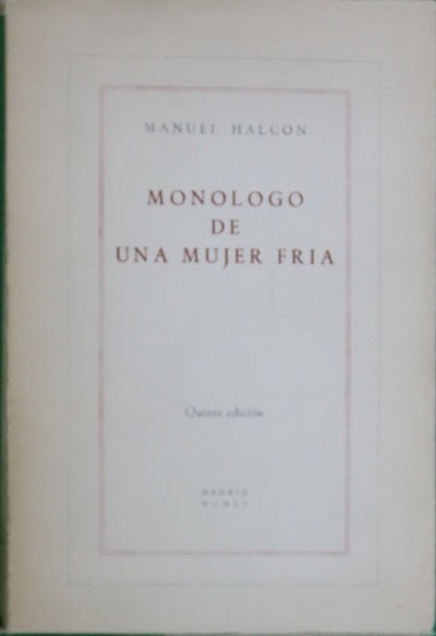 Monólogo de una mujer fría