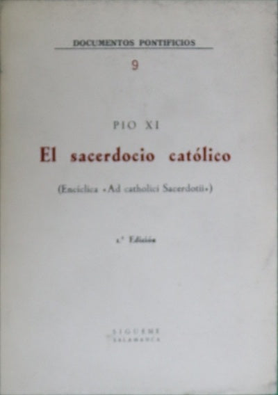 Documentos Pontificios , número 9: El sacerdocio católico