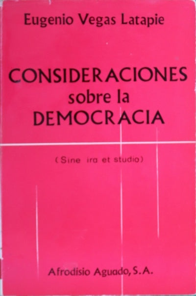 Consideraciones sobre la democracia