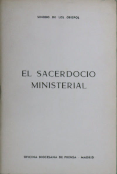 El sacerdocio ministerial