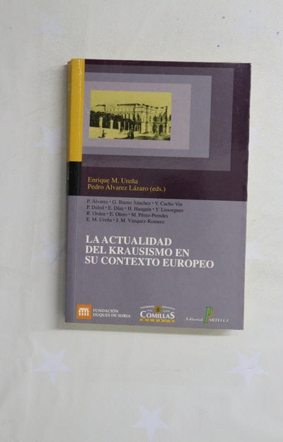 La actualidad del krausismo en su contexto europeo