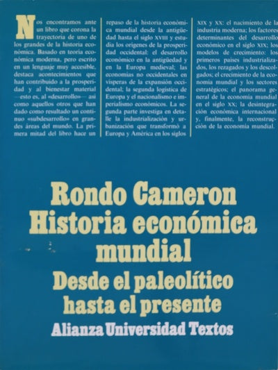 Historia económica mundial desde el paleolítico hasta el presente