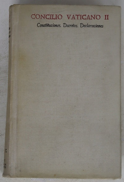 Concilio Vaticano II Constituciones, Decretos. Declaraciones. Legislacion posconciliar. Introducciones historicas y esquemas... Indice de materias