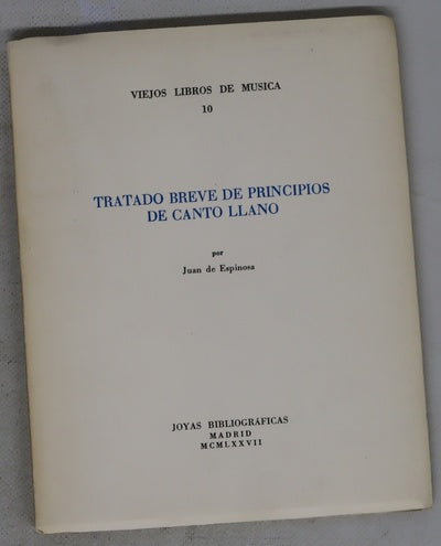 Tratado breve de principios de canto llano