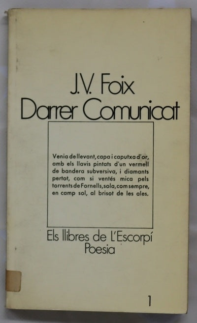 Darrer comunicat