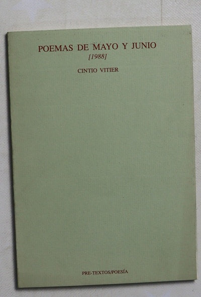 Poemas de mayo y Junio (1988)