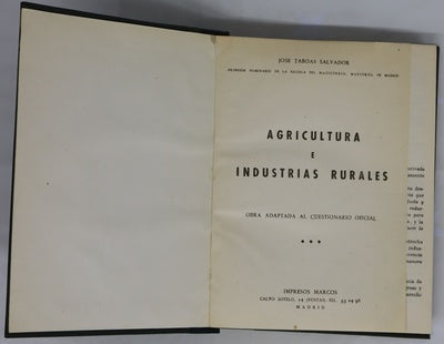 Agricultura e industrias rurales
