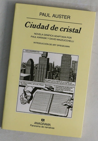 Ciudad de cristal novela gráfica adaptada por Paul Karasik y David Mazzucchelli