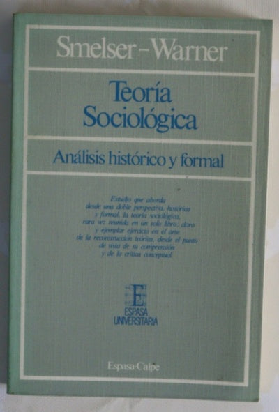 Teoría sociológica análisis histórico y formal