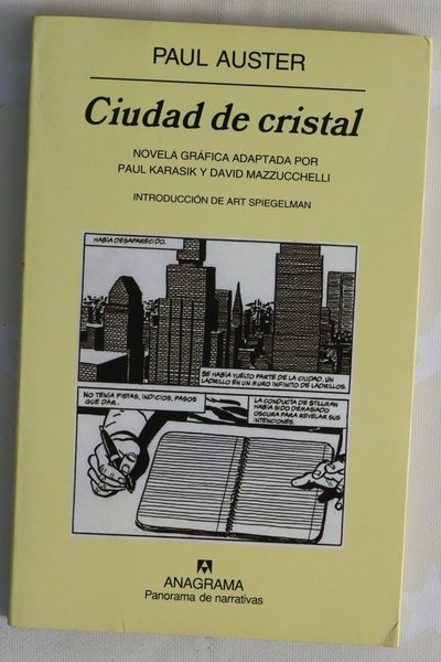 Ciudad de cristal novela gráfica adaptada por Paul Karasik y David Mazzucchelli