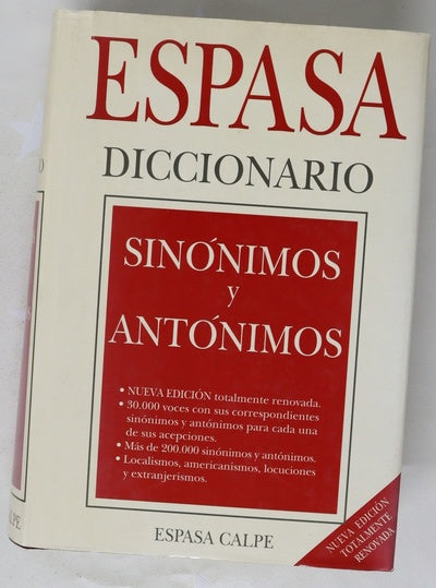 Diccionario de sinónimos y antónimos