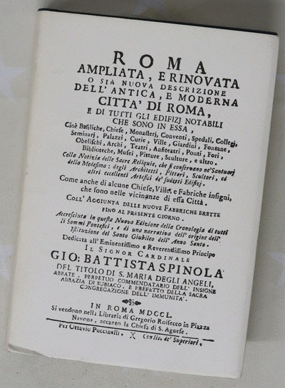 Roma ampliata, e rinovata o sia Nuova descrizione dell'antica, e moderna città di Roma