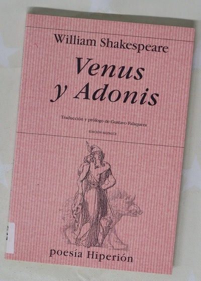 Venus y Adonis edición bilingüe