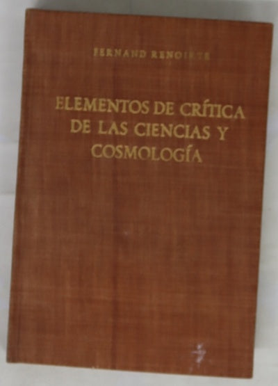 Elementos de crítica de  las ciencias y cosmología