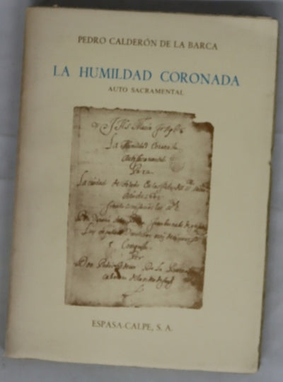 La humildad coronada auto sacramental