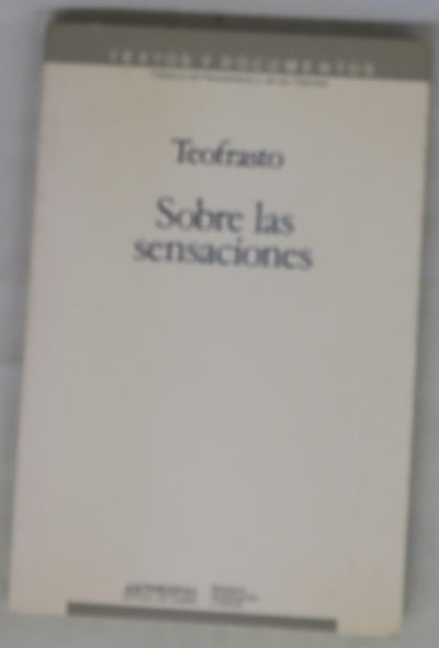 Sobre las sensaciones edición bilingüe