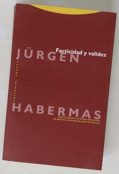 Facticidad y validez : sobre el derecho y el Estado democrático de derecho en términos de teoría del discurso