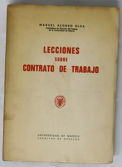 Lecciones sobre contrato de trabajo