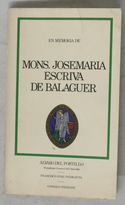 En memoria de Mons. José María Escrivá de Balaguer