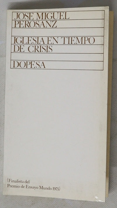 Iglesia en tiempo de crisis