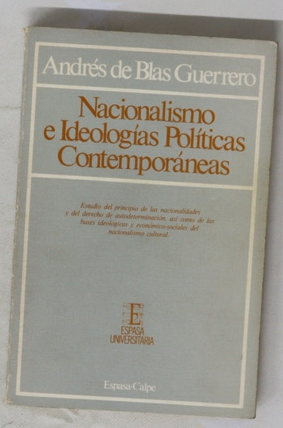 Nacionalismo e ideologías políticas contemporáneas