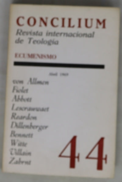Concilium revista internacional de teología, número 44: Ecuménico