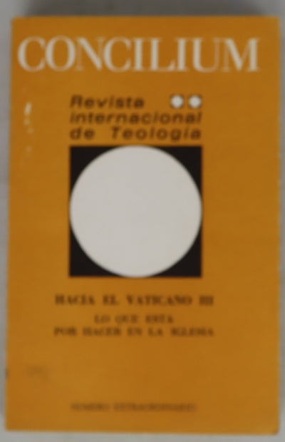 Concilium revista internacional de teología, número extraordinario