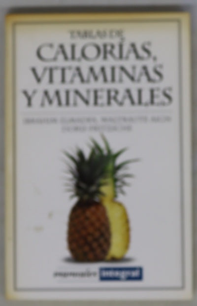 Tablas de calorías, vitaminas y minerales