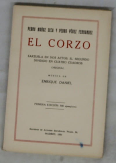 El Corzo zarzuela en dos actos