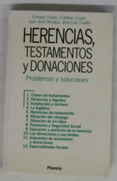 Herencias, testamentos y donaciones problemas y soluciones