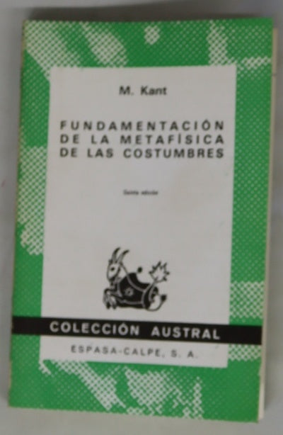 Fundamentación de la metafísica de las costumbres