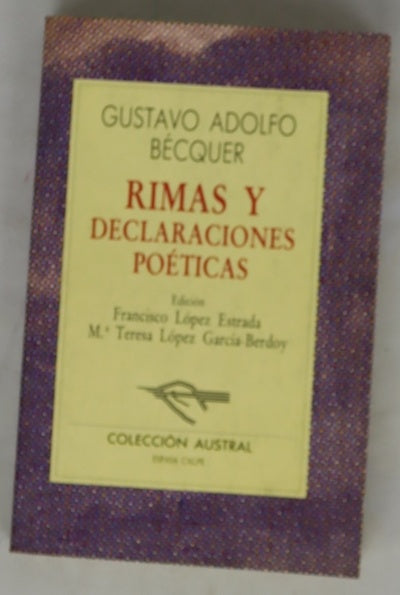 Rimas y declaraciones poéticas