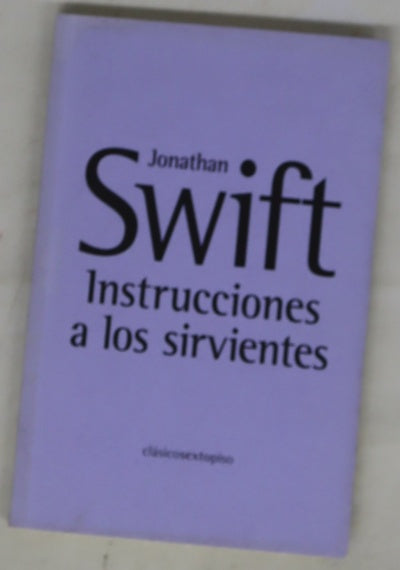 Instrucciones a los sirvientes