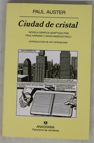 Ciudad de cristal novela gráfica adaptada por Paul Karasik y David Mazzucchelli