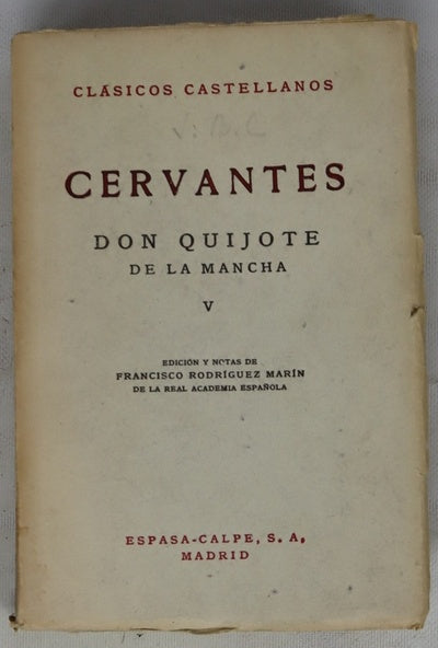 Don Quijote de la Mancha, tomo V