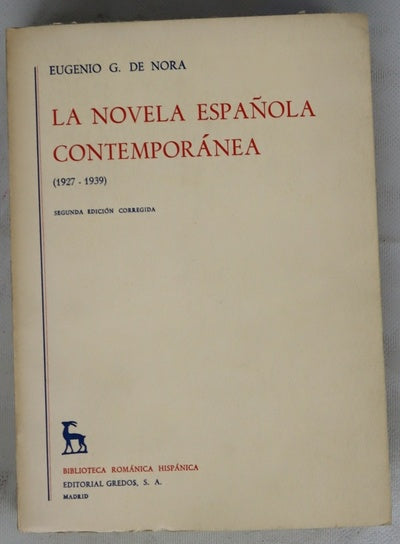 La novela española contemporánea, segunda edición corregida