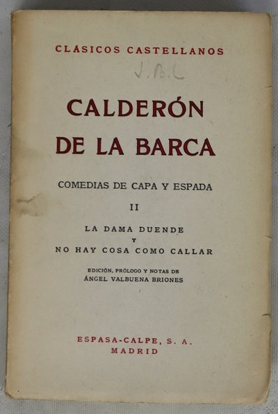 Comedias de capa y espada II