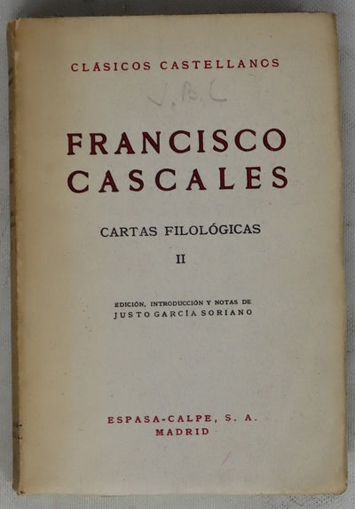 Cartas filológicas, tomo II