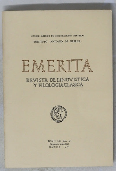 Emerita: Revista de lingüística y filología clásica